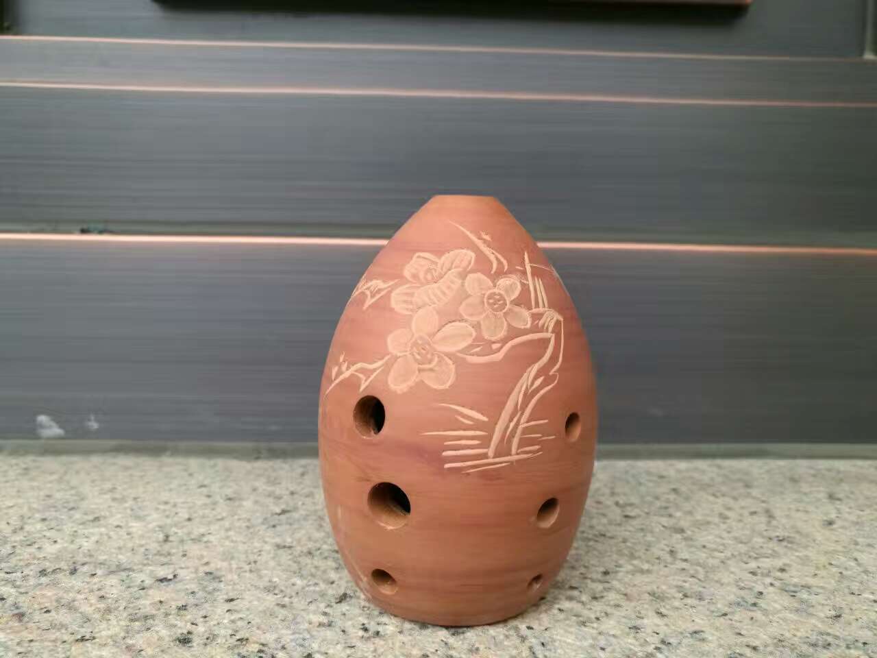 Taoxun Instrumento musical em Forma de Pêra de Oito Furos