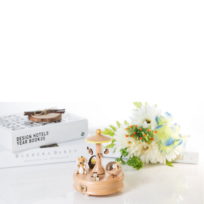 Caixa de Música Mecânica em Madeira