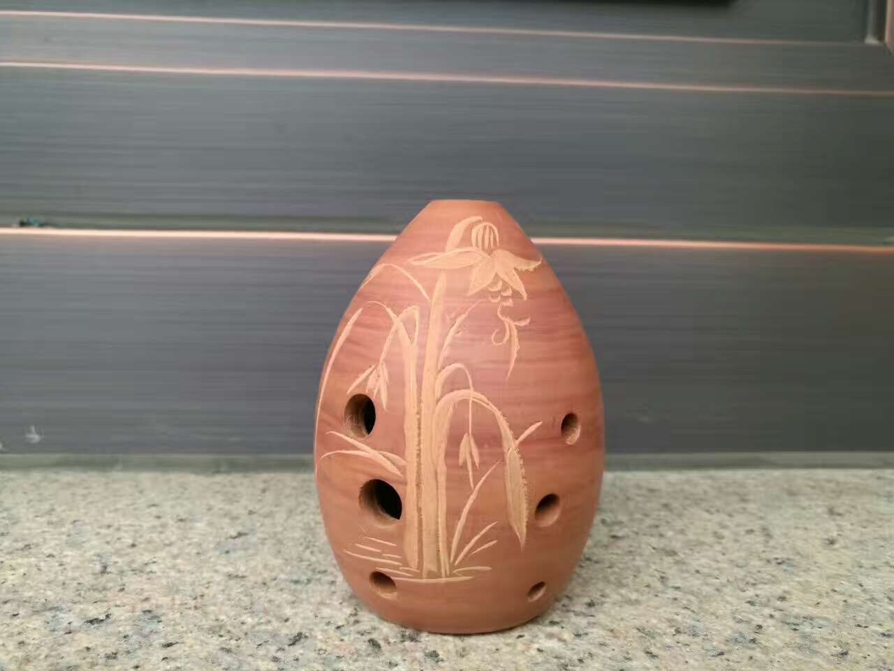 Taoxun Instrumento musical em Forma de Pêra de Oito Furos