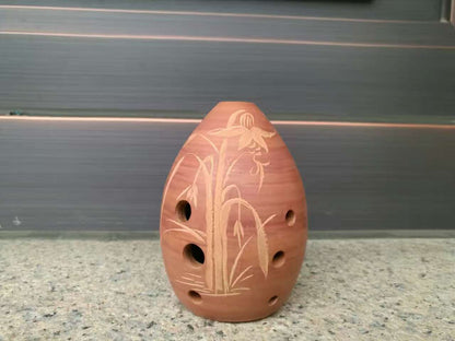 Taoxun Instrumento musical em Forma de Pêra de Oito Furos