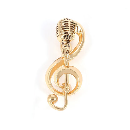 Pin Musical Retro em Forma de Microfone