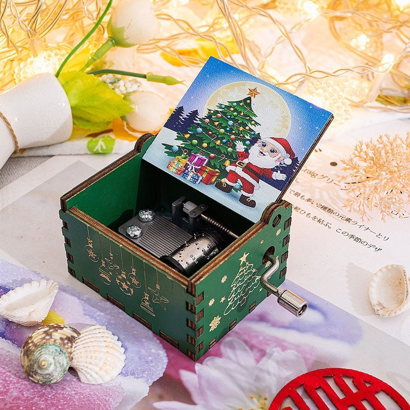 Caixa de Música de Natal em Madeira