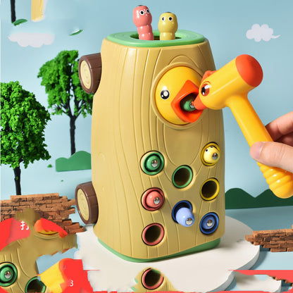 Brinquedo Musical de Madeira com Luz – Pica-Pau Martelo / Jogo do Hamster