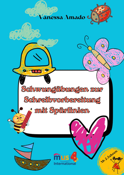 Schwungübungen zur Schreibvorbereitung mit Spürlinien