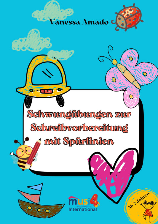 Schwungübungen zur Schreibvorbereitung mit Spürlinien