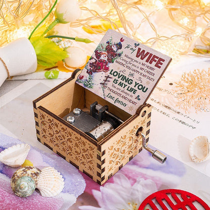 Caixa de Música de Natal em Madeira