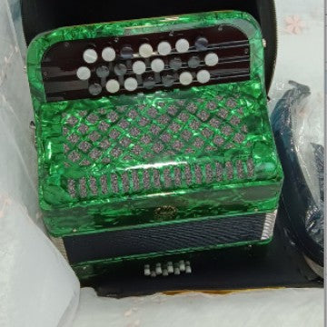 Acordeão Portátil Meibette – 22 Teclas, 8 Baixos, Botões de Afinação, Para Iniciantes e Performance