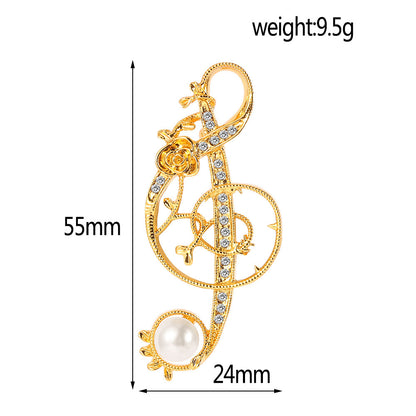 Pin Musical Retro em Forma de Microfone