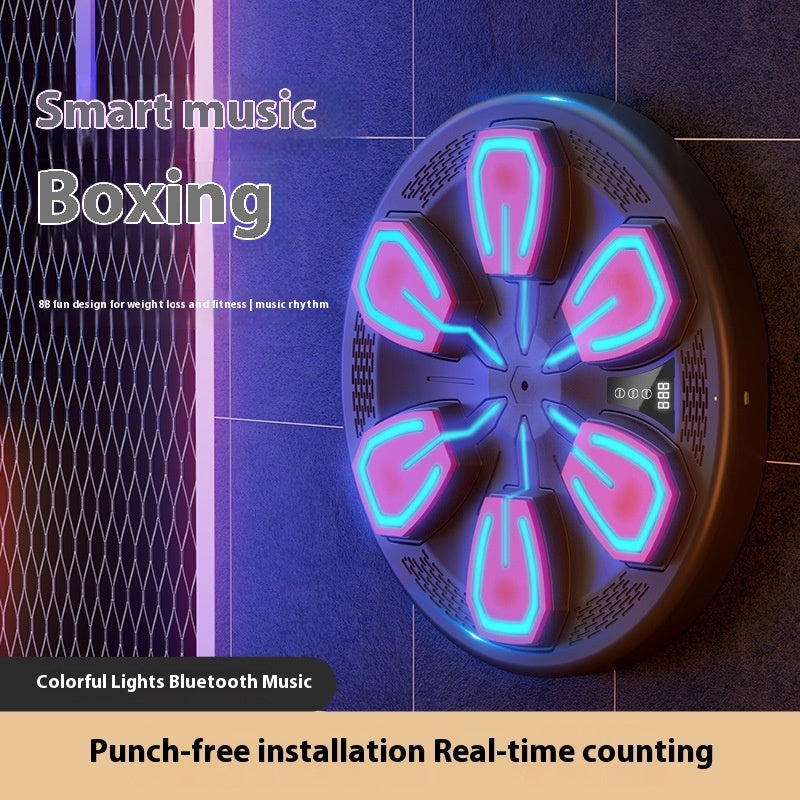 Máquina de Boxe Musical – Equipamento Eletrónico de Treino de Reacção, Fitness Doméstico Inteligente, Alvo de Parede para Homens