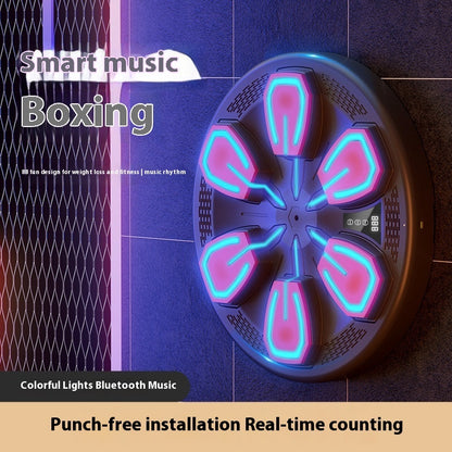 Máquina de Boxe Musical – Equipamento Eletrónico de Treino de Reacção, Fitness Doméstico Inteligente, Alvo de Parede para Homens